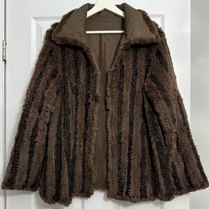 Elegant Brown Teddy Jacket for Women
